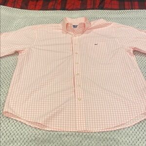 Vineyard Vines Men's Pink Gingham Shirt